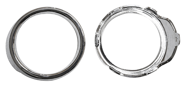 FOG LAMP COVER ROUND CHROME LH